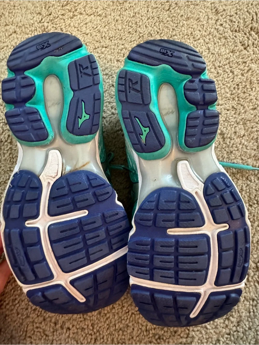 Mizuno Women's Teal and Navy Running Shoes